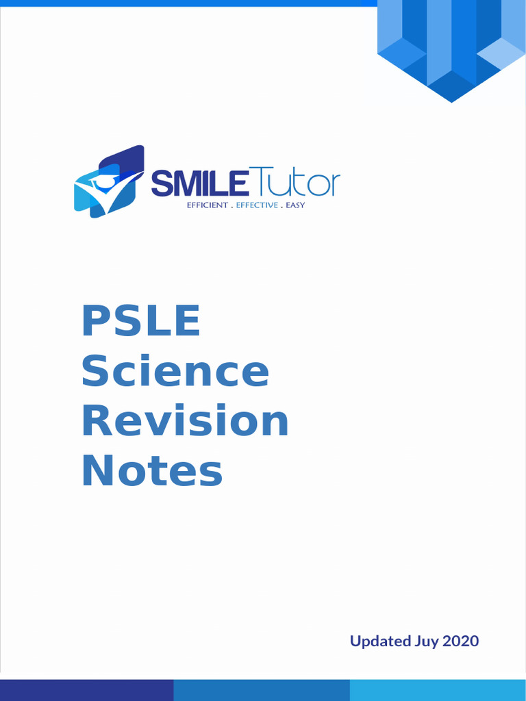 PSLE Science Revision Notes Guide | PDF