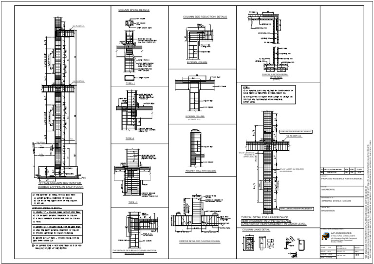 00-APA-889-ST-00-Mr - Kandavel Residence - Standard Details - (Column ...