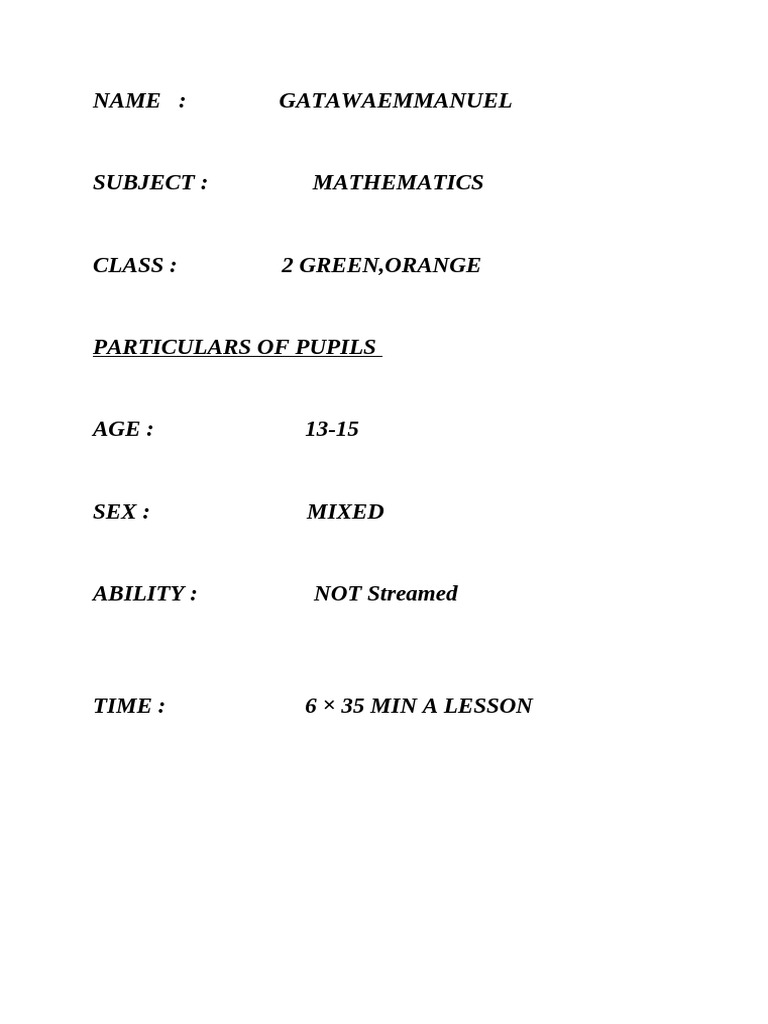 2017 Schemes of Work | PDF | Mathematics | Multiplication