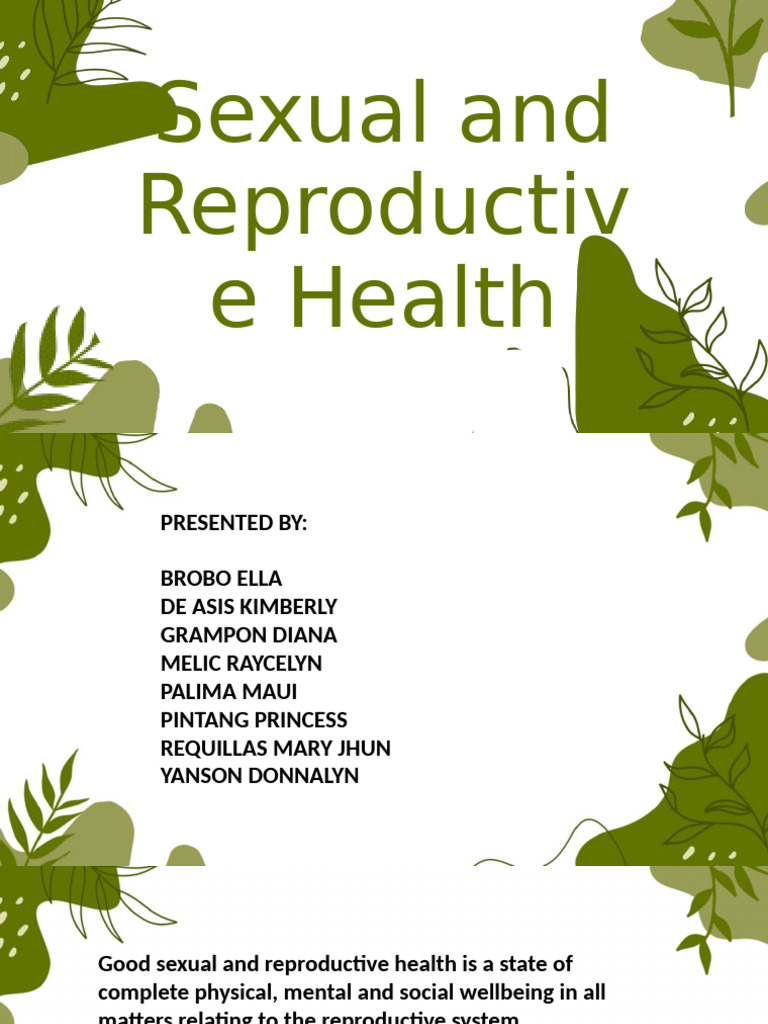 Understanding Sexual and Reproductive Health | PDF | Sexually ...