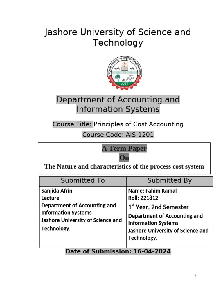 Process Cost System Overview and Analysis | PDF | Cost Of Goods Sold ...