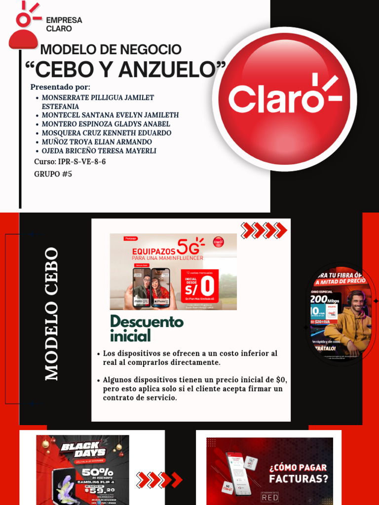 GRUPO #5 - Modelos de Negocios Cebo y Anzuelo | PDF | Modelo de negocio ...