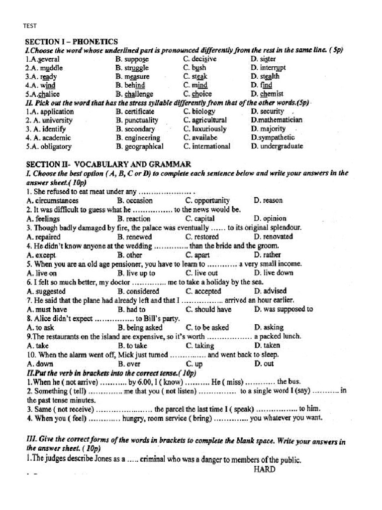 Practice Test 12 | PDF
