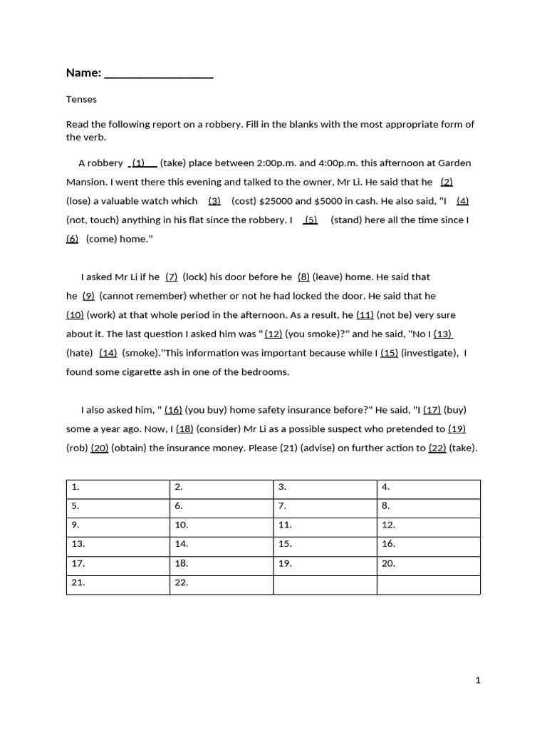 Mani F2 Lesson01 Question Paper.docx .Docx 的副本 2 | PDF | Perfect ...
