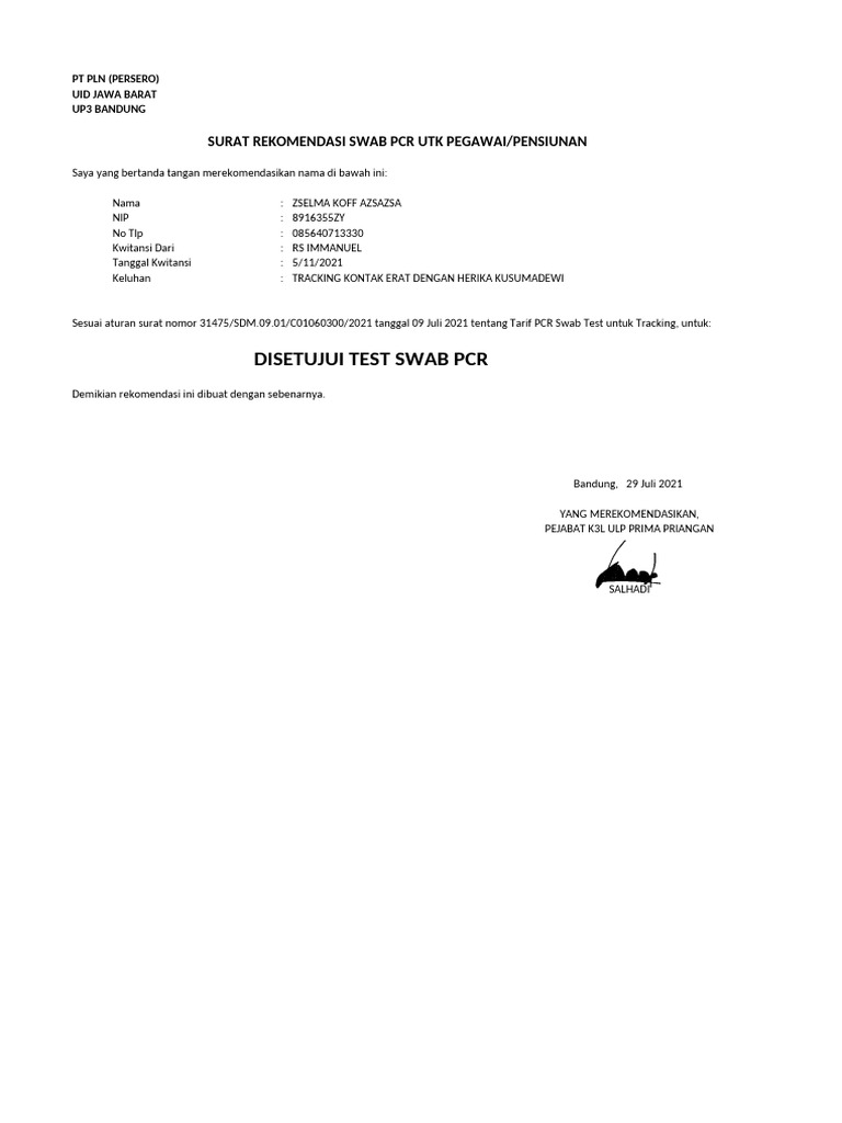 REKOMENDASI SWAB | PDF