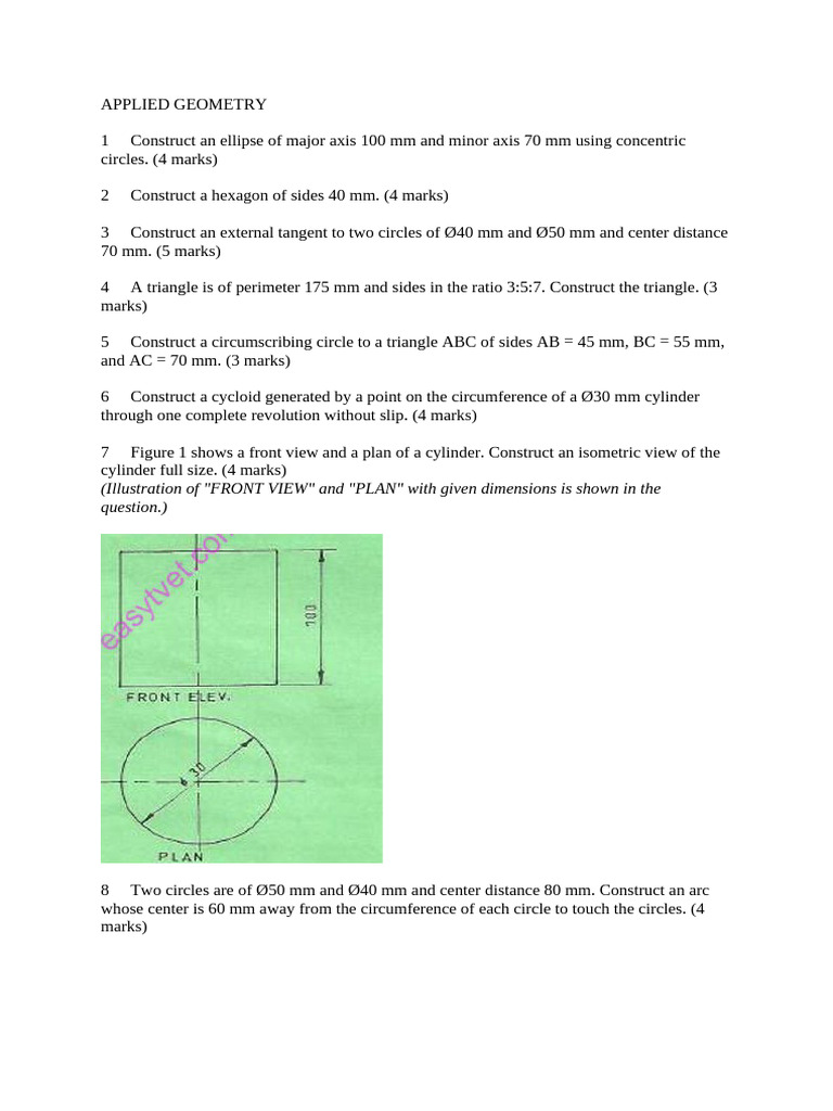 Geometry Construction Exercises Guide | PDF