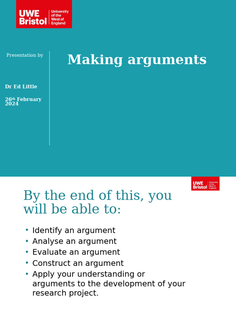 Understanding Arguments for Research | PDF