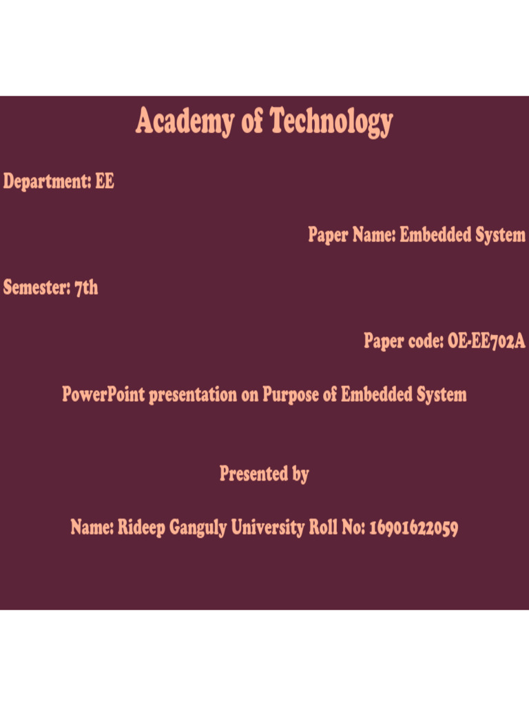 Overview of Embedded Systems | PDF | Embedded System | Microcontroller