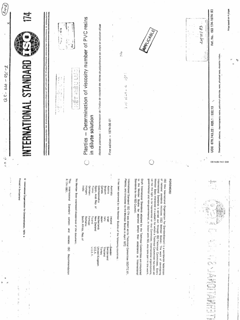 ISO 174 (Viscosity Number) | PDF