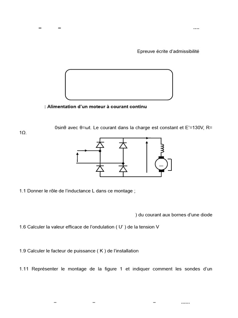 Baccalauréat F3 : Électronique de puissance | PDF | Puissance (physique ...