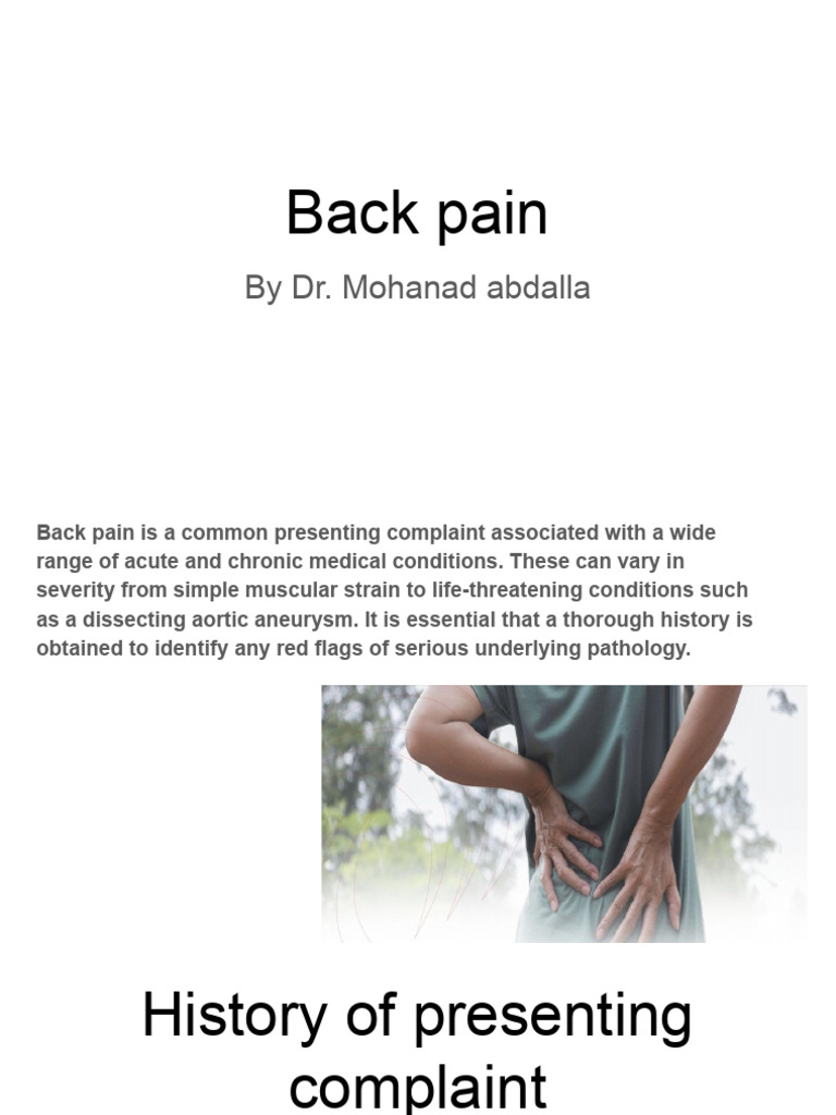 Back Pain Assessment Guide | PDF | Back Pain | Pain