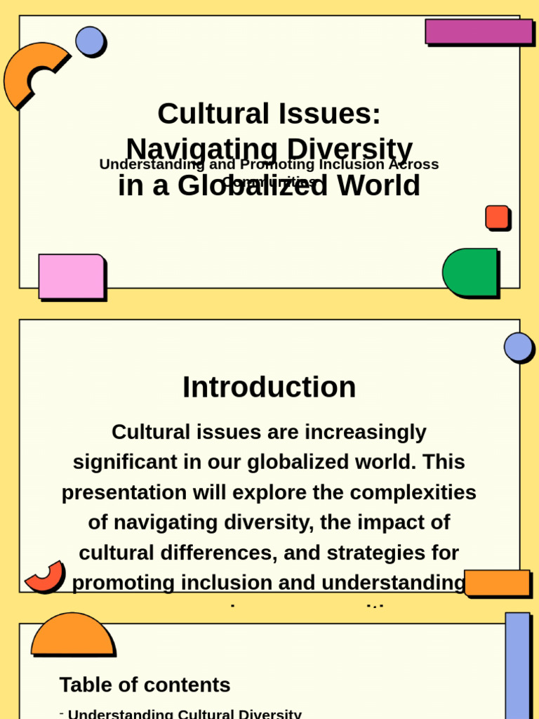 Navigating Cultural Diversity and Inclusion | PDF