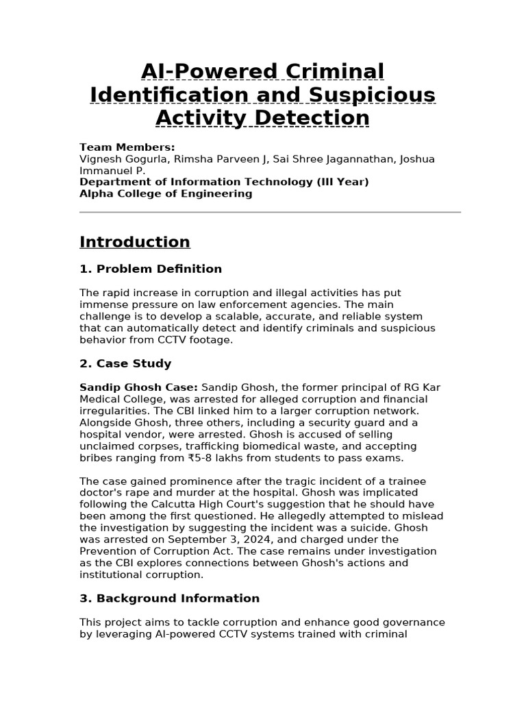 AI Criminal Detection System | PDF | Artificial Intelligence ...