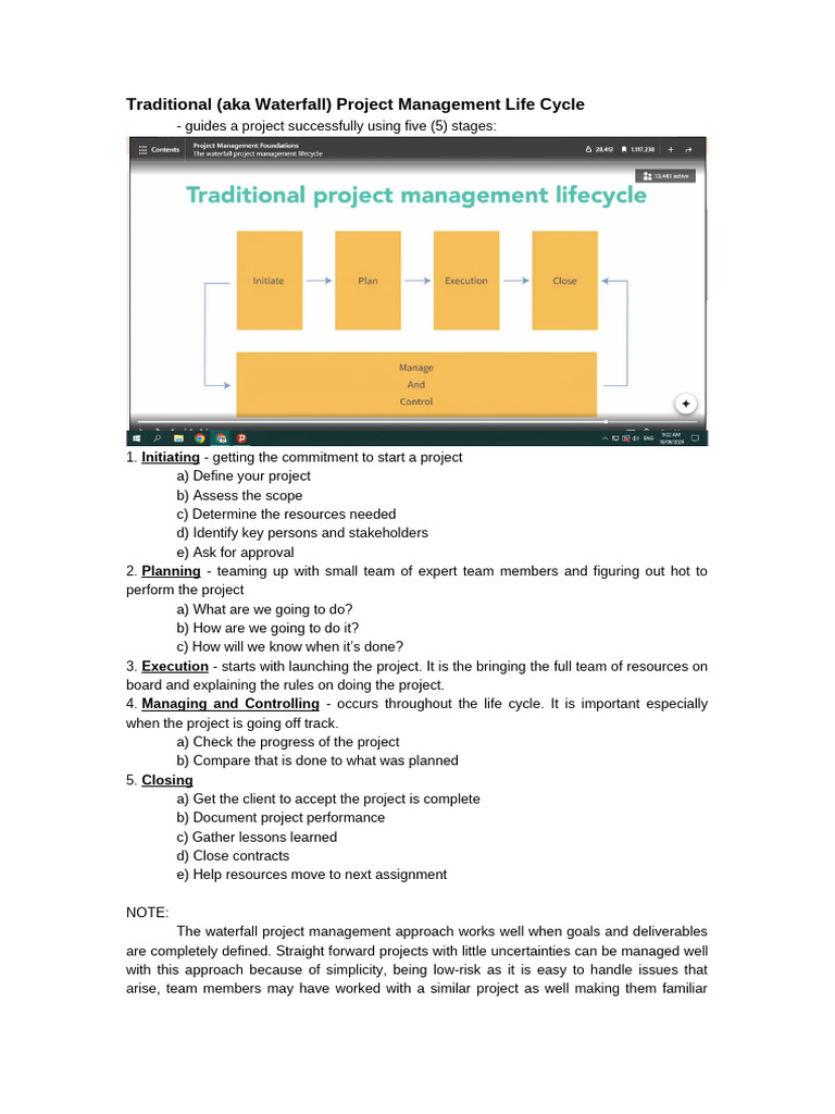 Project Management Life Cycle Overview | PDF | Project Management ...