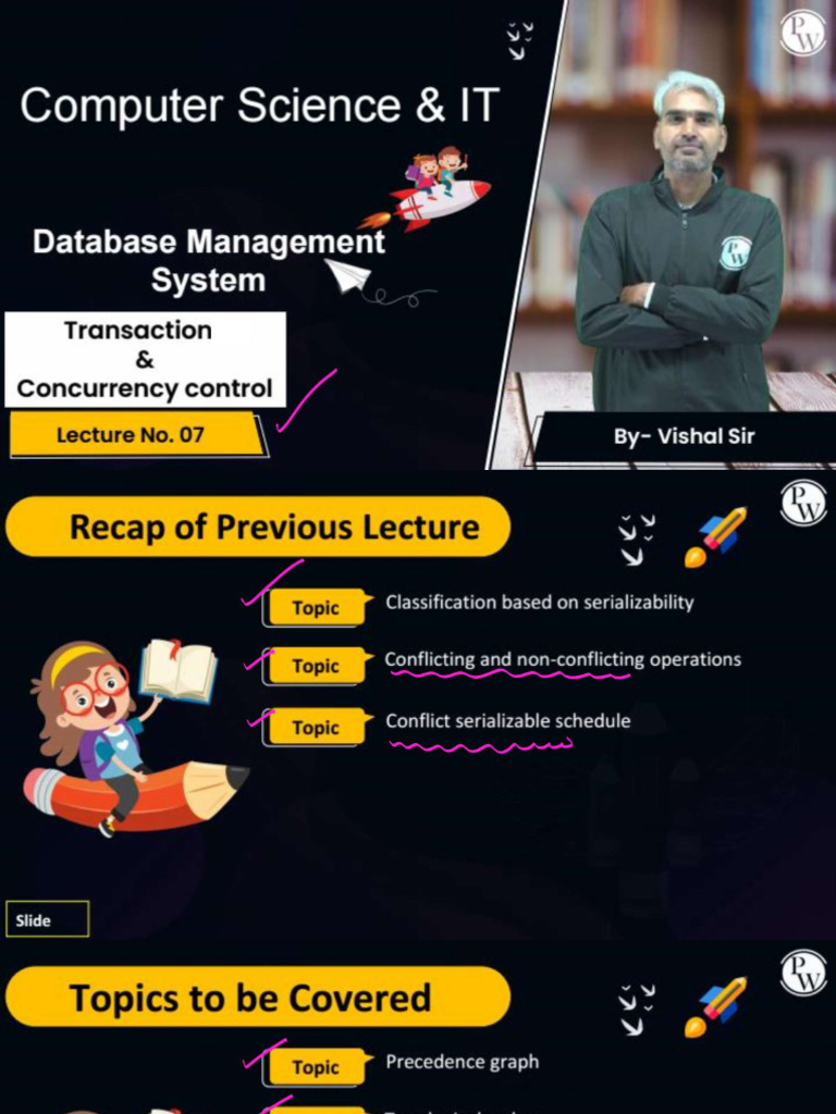 Transaction and Concurrency Control 07 - Class Notes | PDF