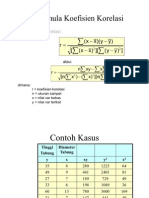 Formula Koefisien Korelasi