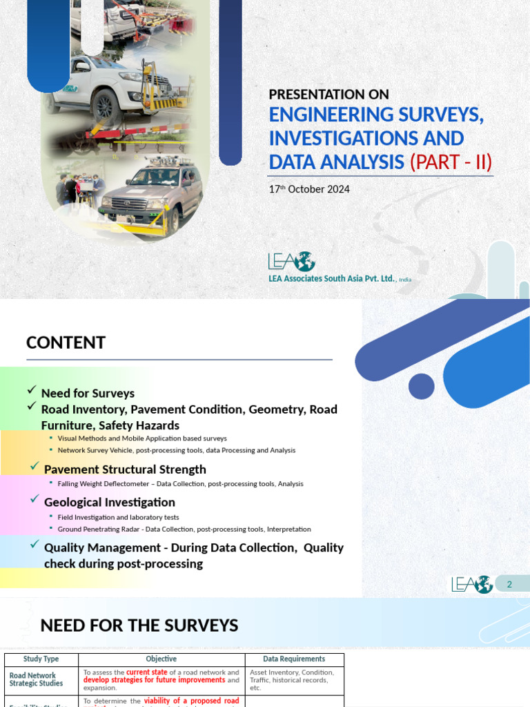 Engineering Surveys for Road Analysis | PDF