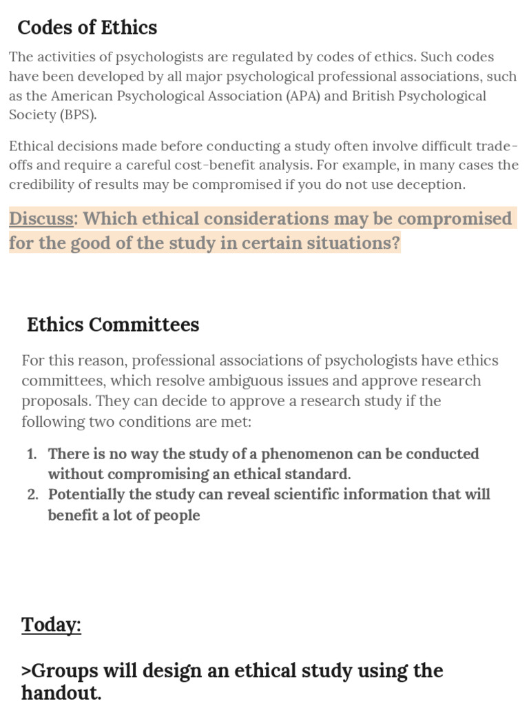 Ethical_Codes_and_Study_Creation_ | PDF