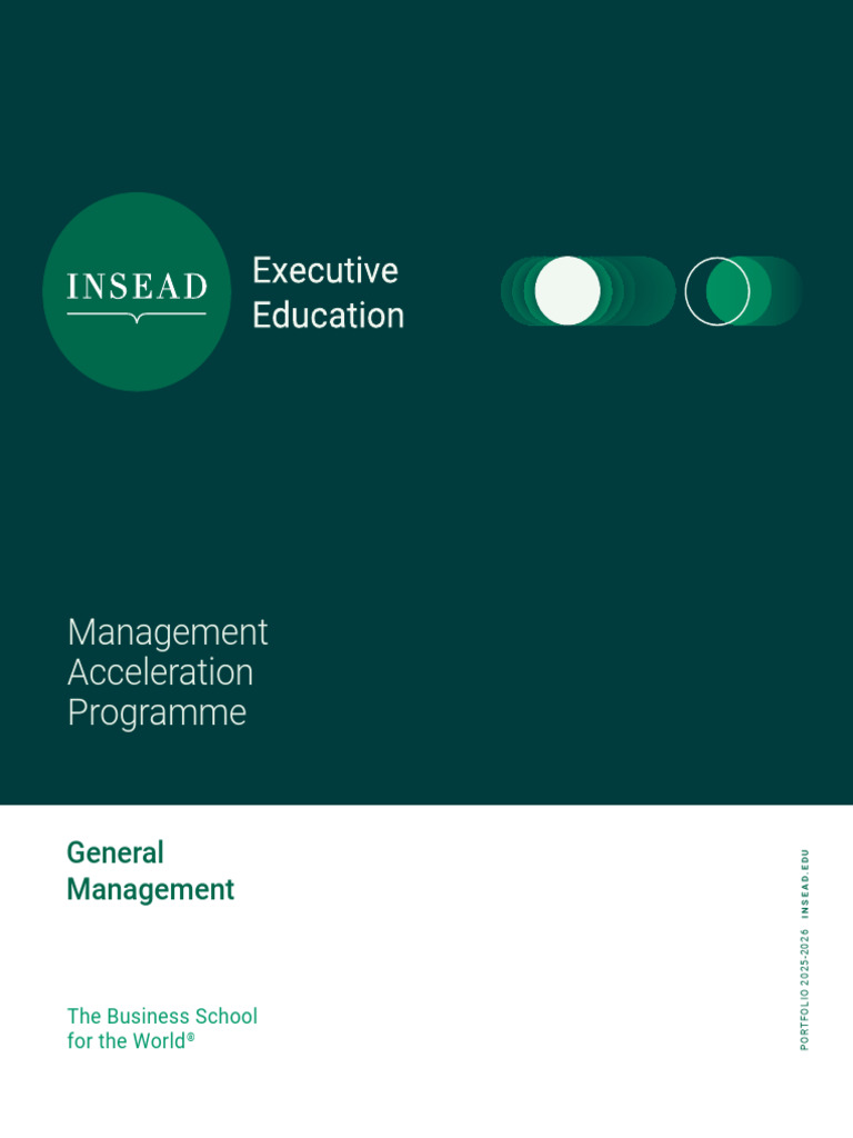 Management Acceleration Programme-INSEAD | PDF | Leadership | Learning