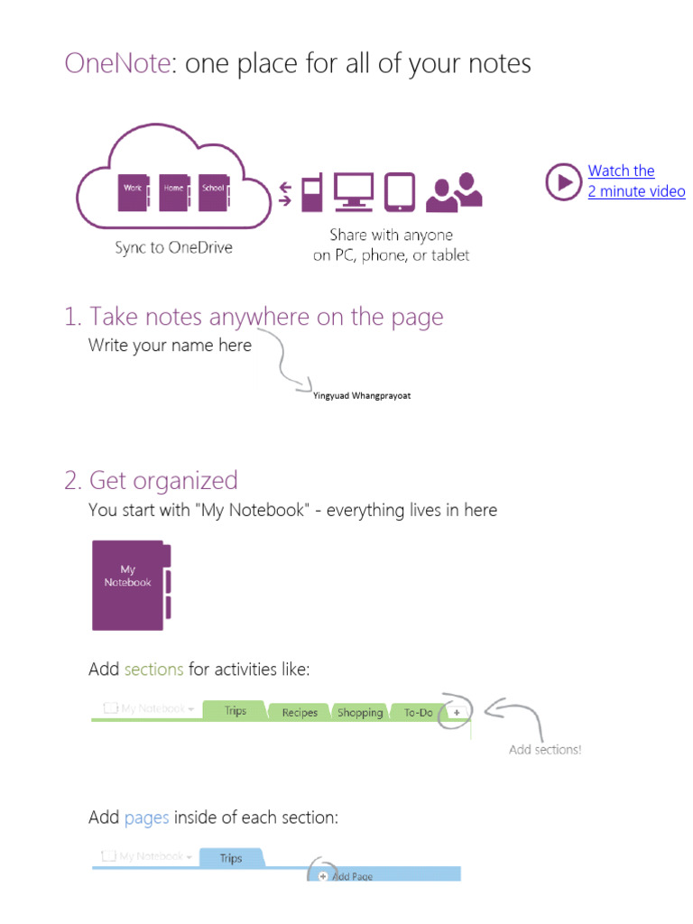 OneNote Guide: Organize Your Notes | PDF | System Software | Microsoft ...