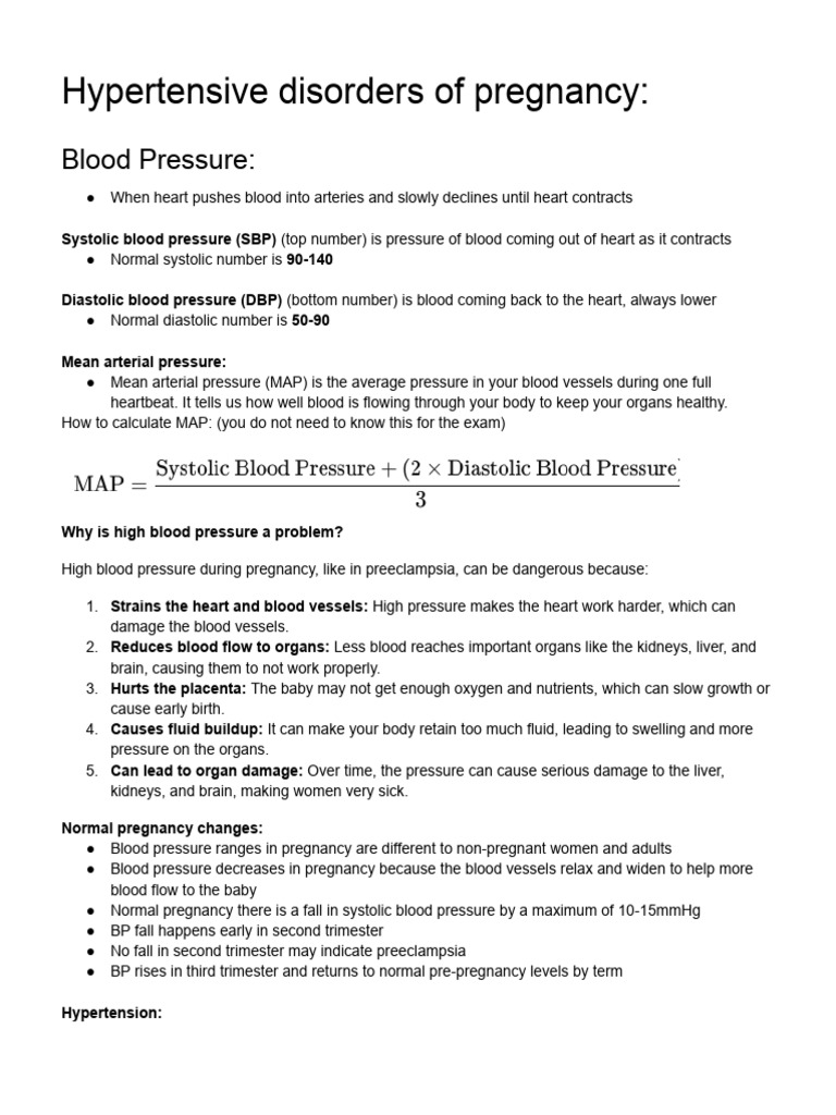 Hypertensive Disorders in Pregnancy Explained | PDF | Hypertension ...