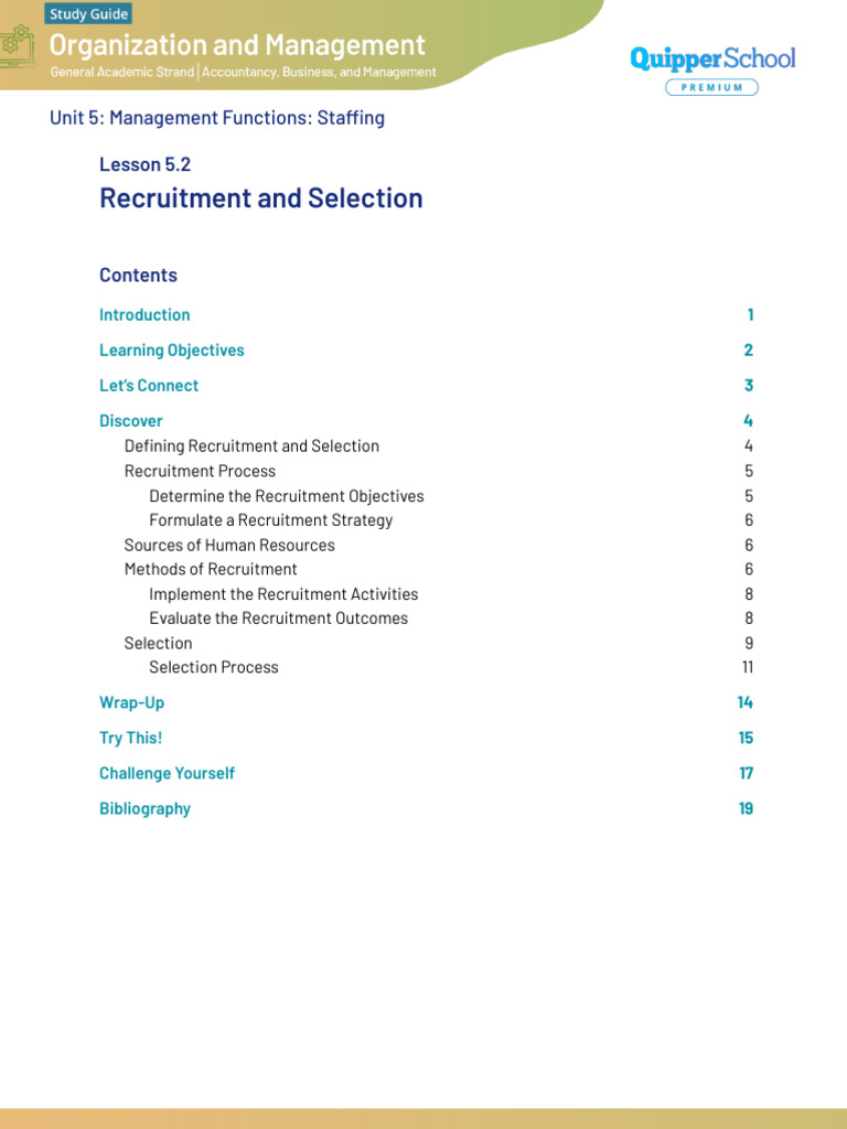 Recruitment and Selection Process Guide | PDF | Recruitment | Employment