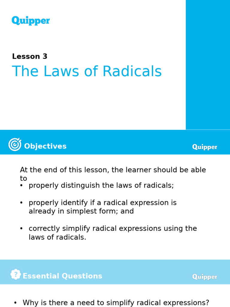 Understanding Laws of Radicals | PDF | Mathematics
