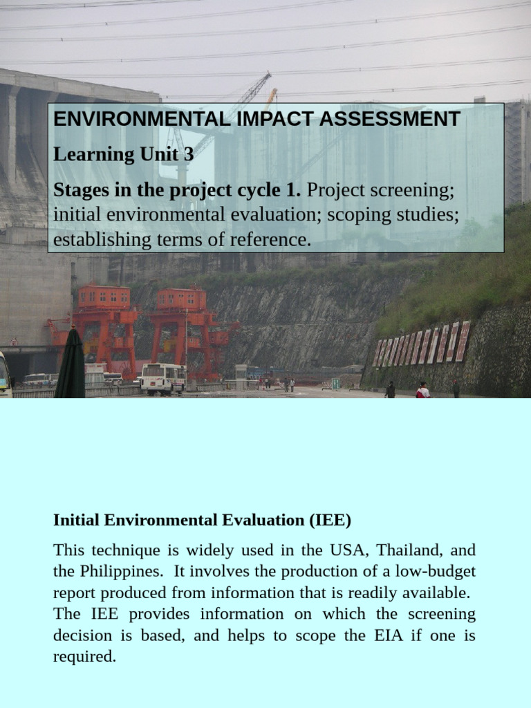 Environmental Impact Assessment Scoping Guide | PDF | Environmental ...