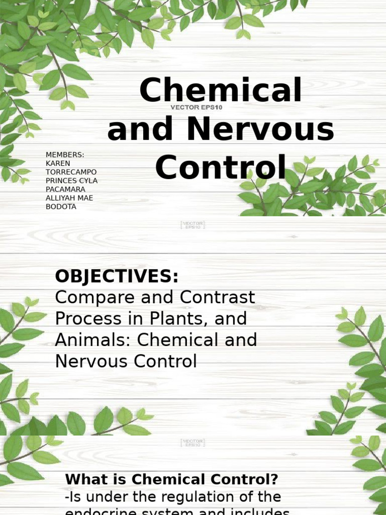 Chemical and Nervous Control in Organisms | PDF | Nervous System ...
