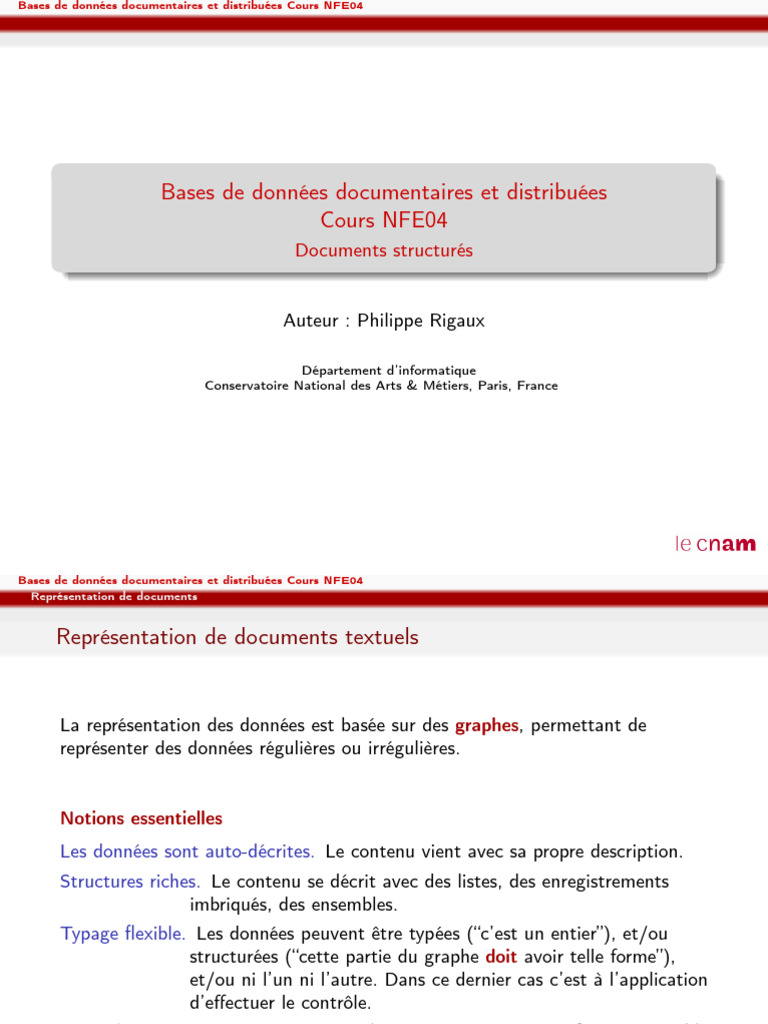 Bases de données documentaires et JSON | PDF | JSON | JavaScript