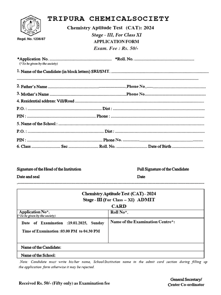Cat (Stage - III) 2024 | PDF | Qualifications | Tests