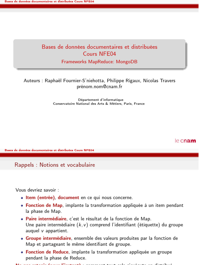 MapReduce avec MongoDB : Guide Pratique | PDF | MapReduce | MongoDB