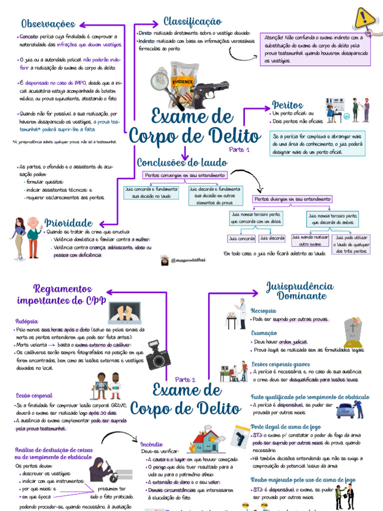 Mapa Mental Exame de Corpo de Delito V 1 | PDF | Testemunha ...