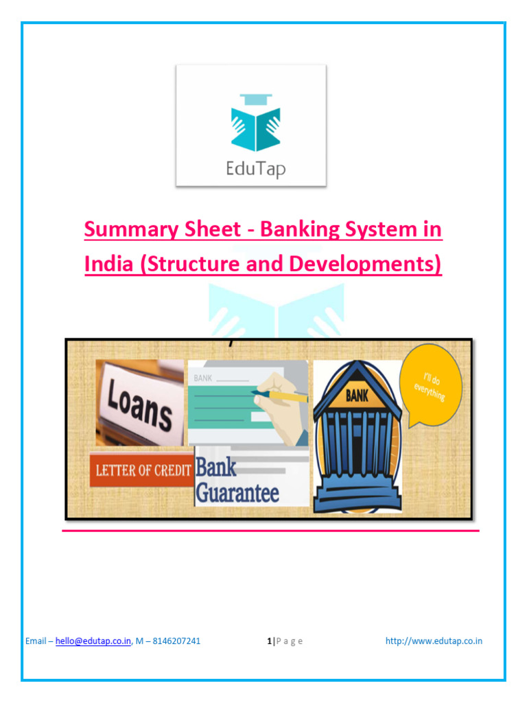 Overview of India's Banking System | PDF | Letter Of Credit | Banks