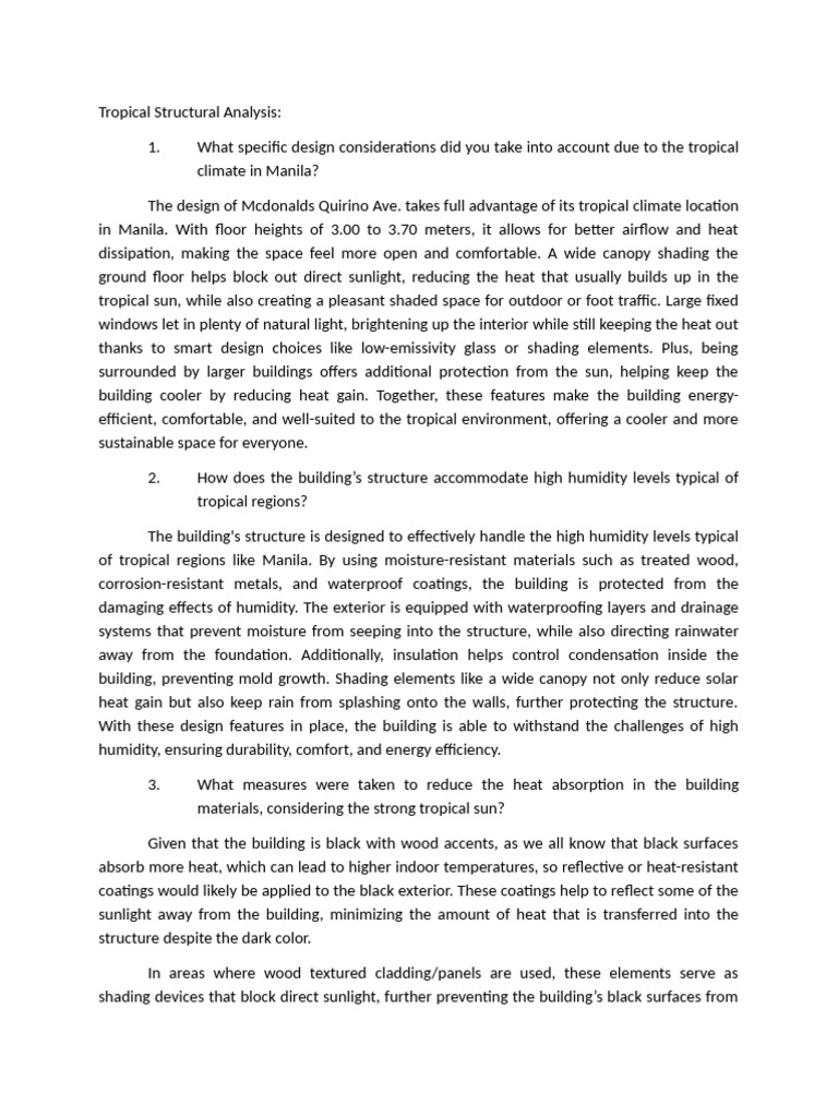 Tropical Green Architecture For Humid Climates Reference: Tropical Climate Design For Mcdonald S Manila Pdf