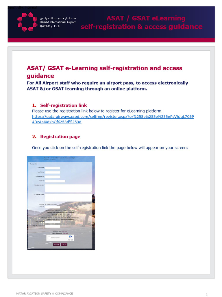GSAT/ASAT eLearning Registration Guide | PDF | Educational Technology ...