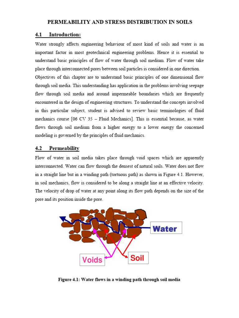 Principles of Soil Permeability | PDF | Soil Mechanics | Porosity