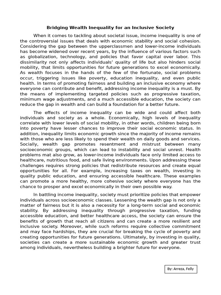 Addressing Income Inequality Solutions | PDF | Economic Inequality ...