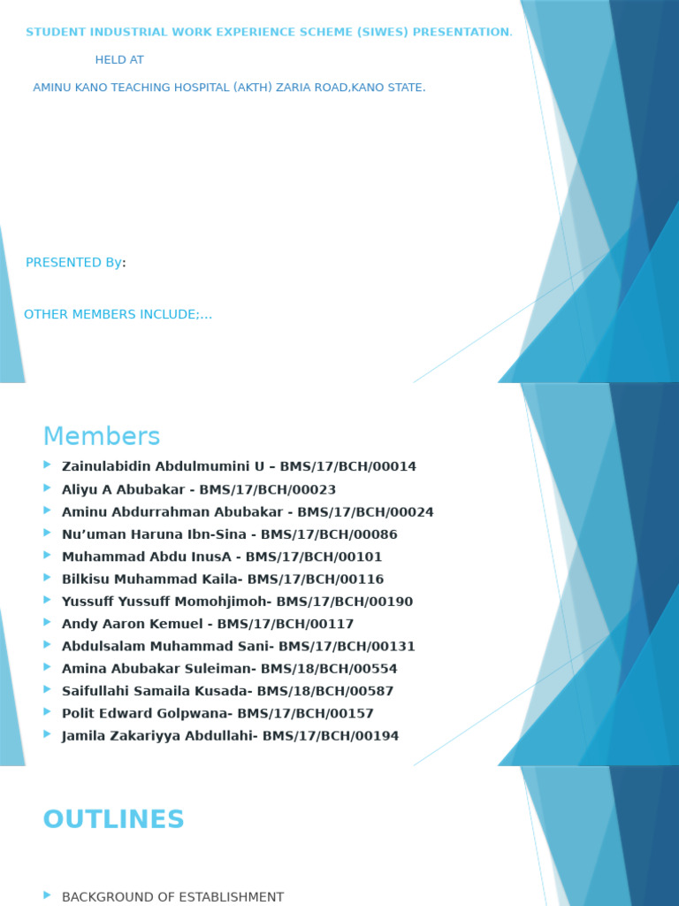 Akth Siwes Presentation. | PDF | Medical Specialties | Clinical Medicine