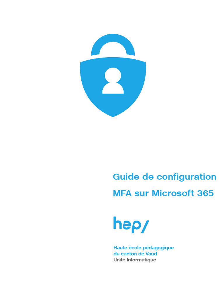 Guide MFA pour Microsoft 365 à HEP Vaud | PDF | jeu de Google | Microsoft