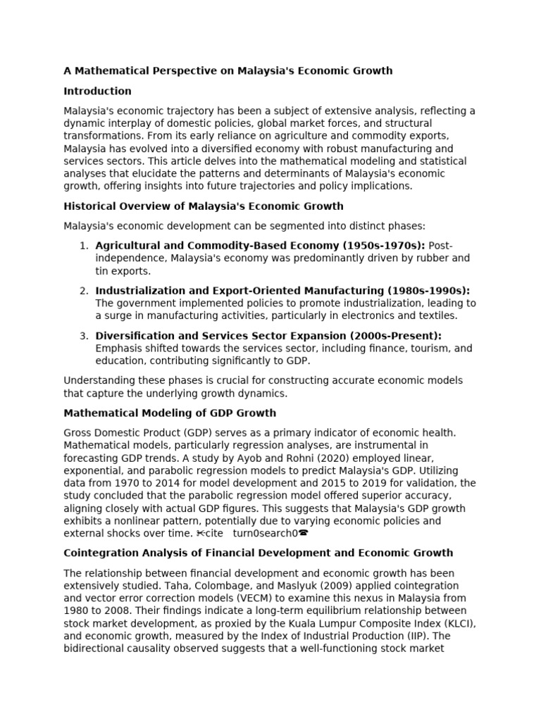 Malaysia's Economic Growth Analysis | PDF | Economic Growth | Inflation