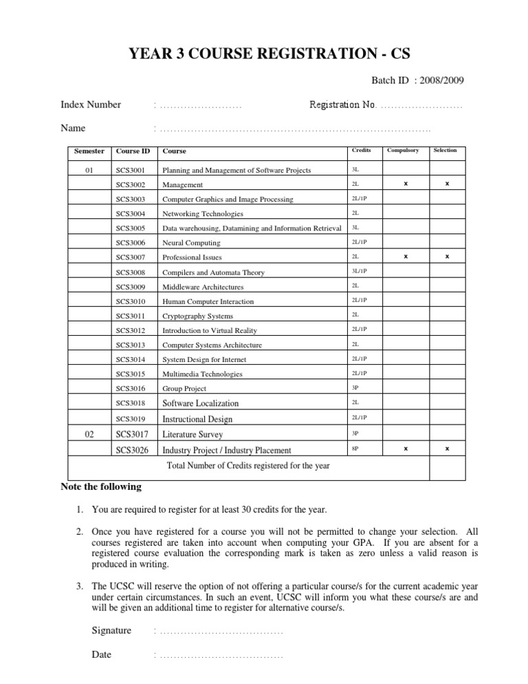 UCSC CS Year 3 Registration Guide | PDF | Computers | Technology ...