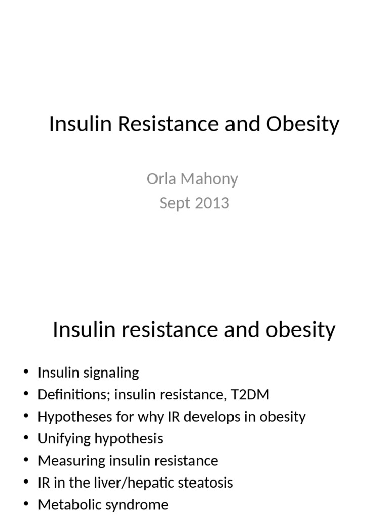 Insulin Resistance and Obesity Insights | PDF | Leptin | Insulin Resistance
