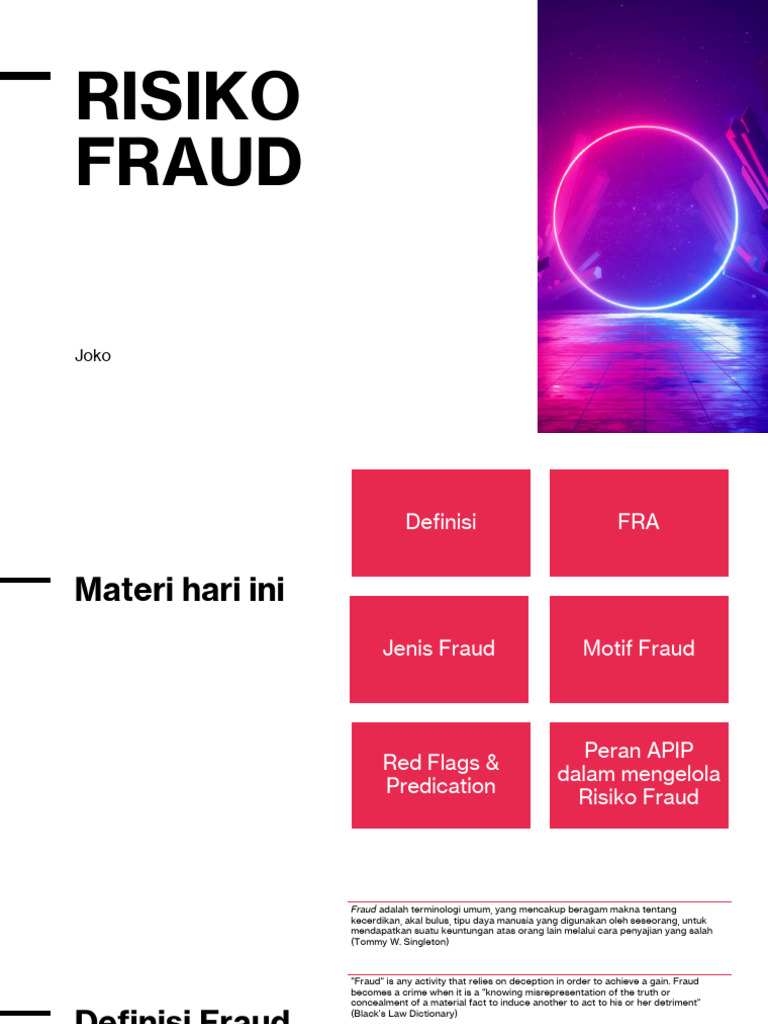 Mengelola Risiko Fraud dalam Organisasi | PDF
