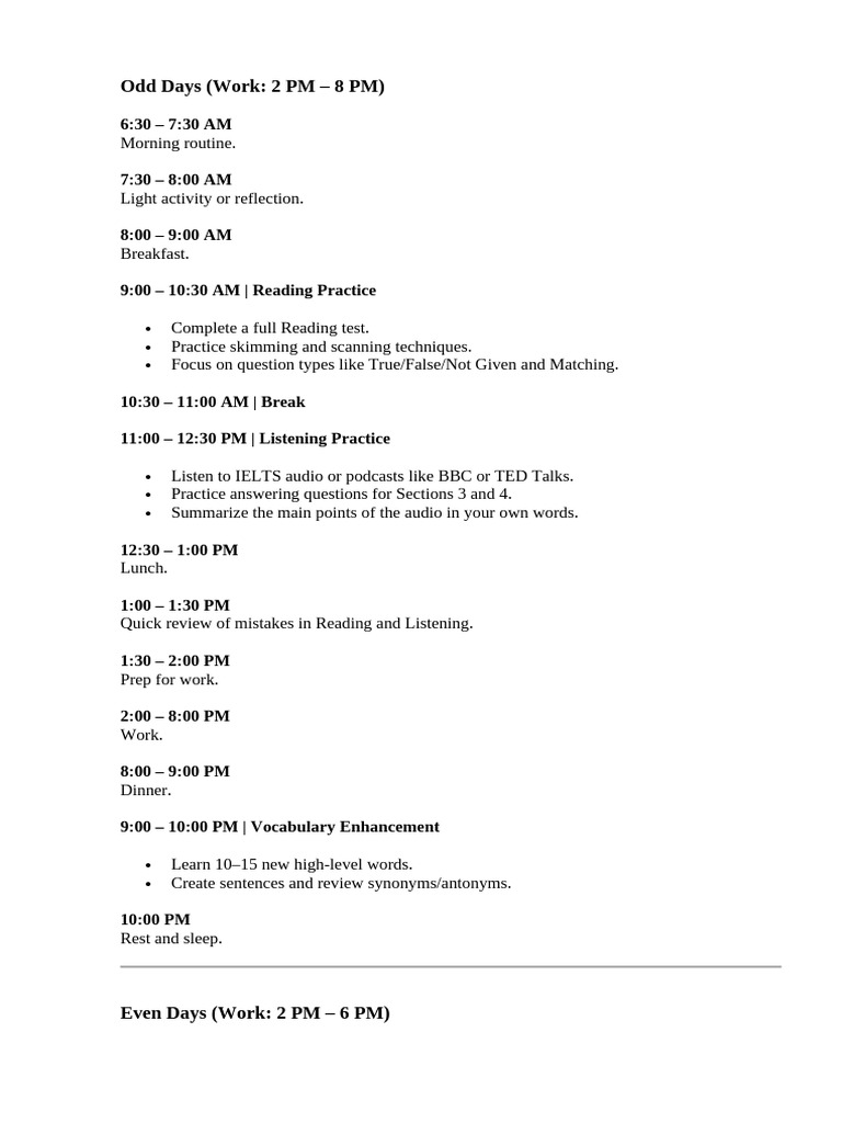 My Plan | PDF