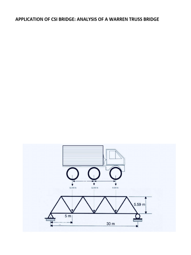 CSI Bridge Analysis of Warren Truss | PDF | Truss | Bridge