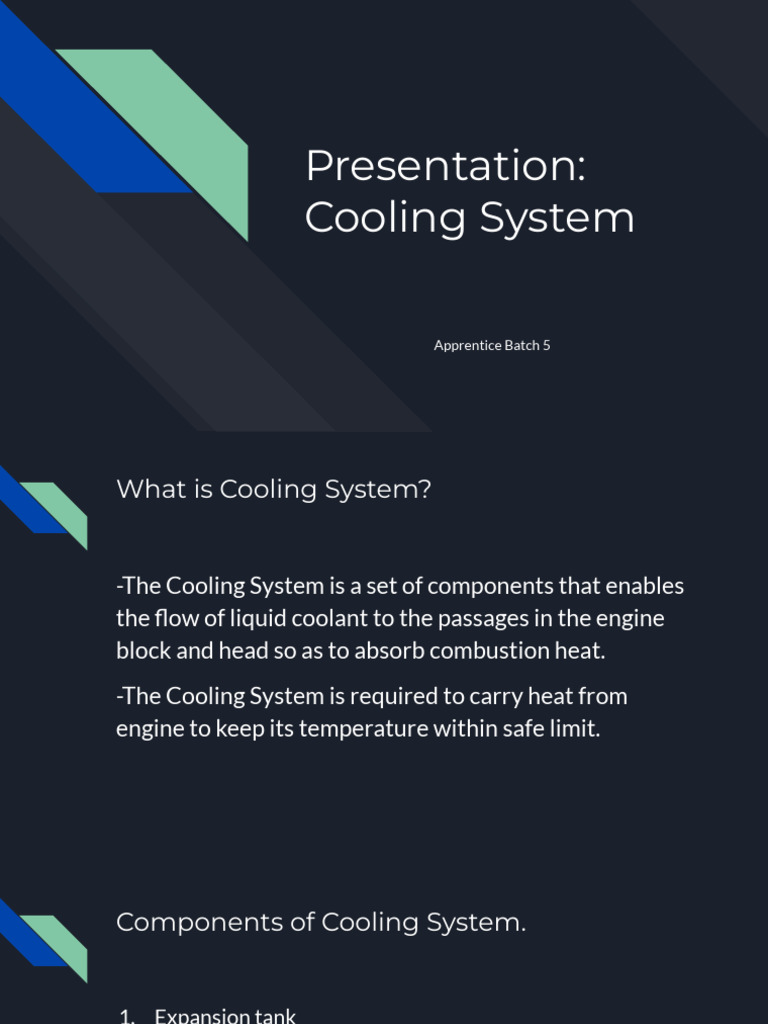 Overview of Engine Cooling Systems | PDF