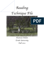 Reading Technique File: Shannan Belden Drake University Fall 2011