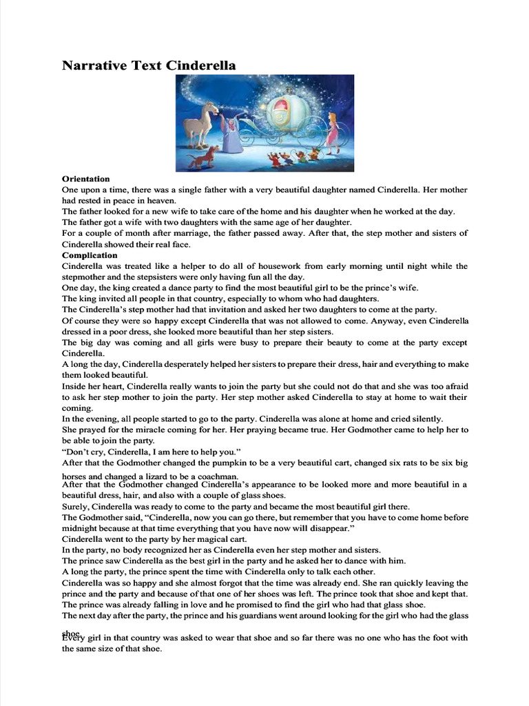 Cinderella Story Summary and Analysis | PDF | Cinderella | Grimms ...