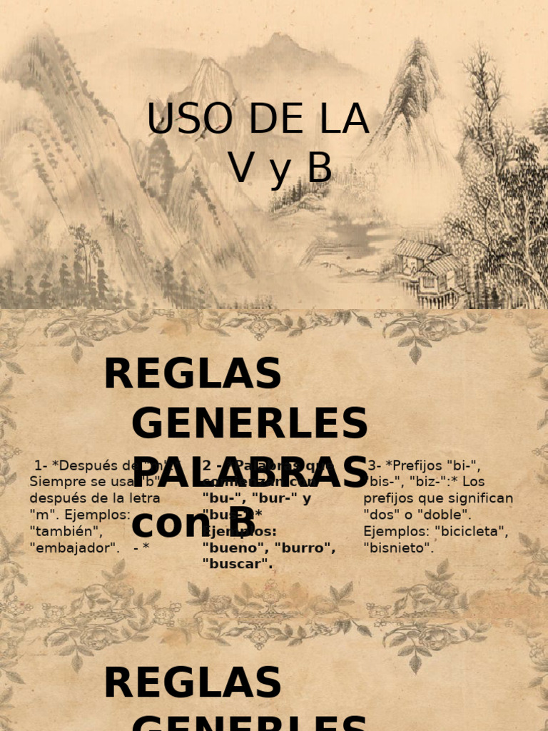 Reglas de Uso de V y B en Español | PDF | Idiomas | Estudios de idiomas ...